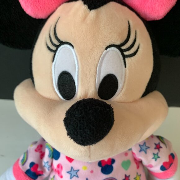 DISNEY MINNIE MOUSE PLUSH IN HER COLORFUL PJS VERY CUTE 20" - Picture 6 of 11